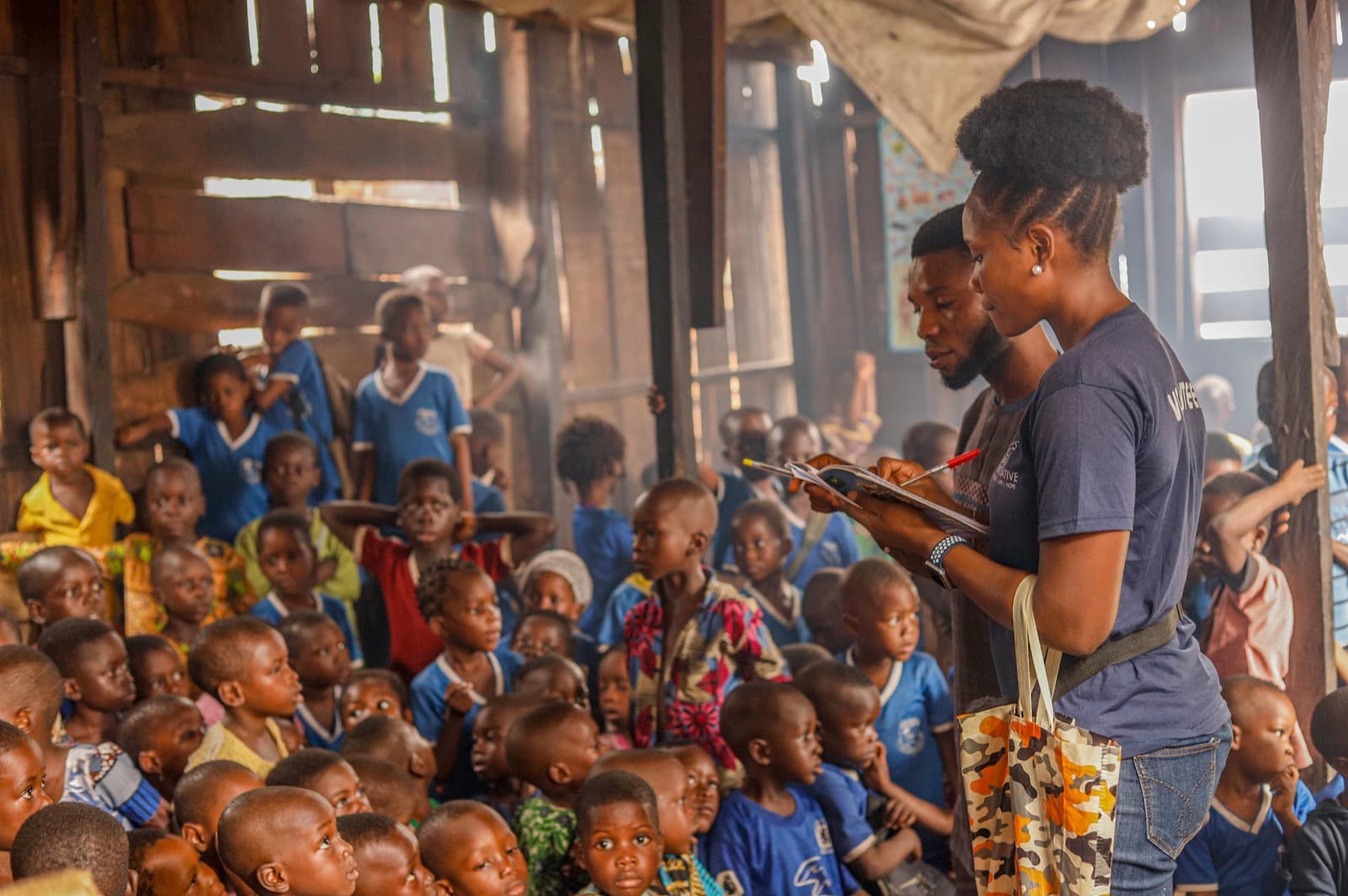 Students participating in a supportive community learning session